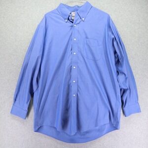 Brooks Brothers Shirt Mens 16.5-33 Traditional Fit Button Up Blue‎ Long Sleeve
